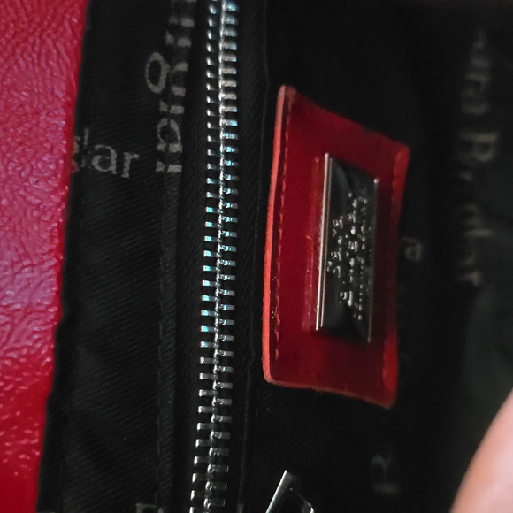 SARA BURGLAR Red Quilted Genuine. ITALY Leather Shoulder bag. New without tag - Picture 6 of 6